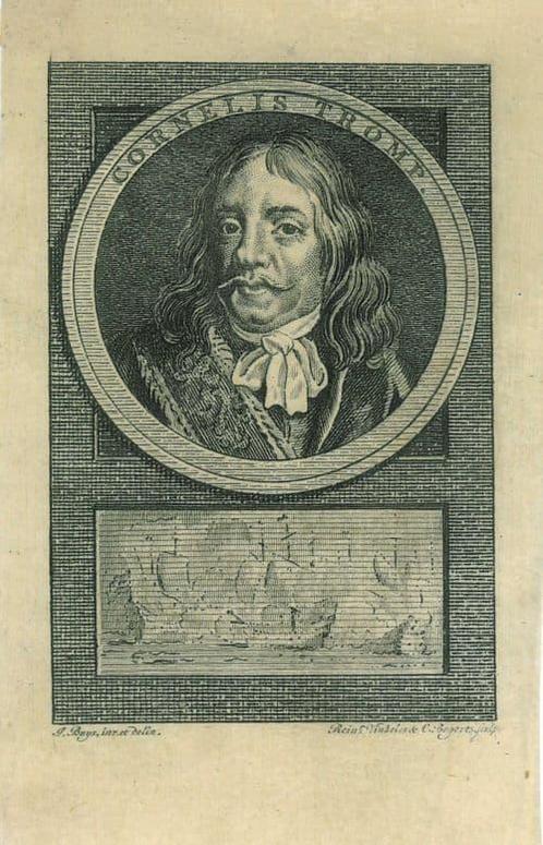 Portrait of Cornelis Maartenszoon Tromp, Antiek en Kunst, Kunst | Etsen en Gravures