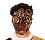 Steampunk Masker Goud, Verzenden, Nieuw