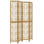 Kamerscherm 4 Panelen Paulownia Bruin | Retourdeal | 41%..., Ophalen of Verzenden, Nieuw