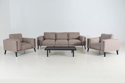Flow. Doozy sofa set met twee loungestoelen taupe chiné |, Tuin en Terras, Tuinsets en Loungesets, Ophalen of Verzenden