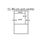 Leren elementenbank Flow - cl 80 arm rechts, Nieuw, Leer, Ophalen of Verzenden, Rechte bank