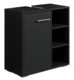 Wastafelkast Neptunus 60 x 28 x 60 cm Zwart Badkamerkast, Huis en Inrichting, Badkamer | Badkamermeubels, Verzenden, Nieuw, Wastafelkast