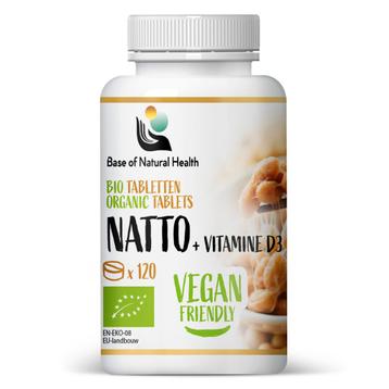 BIO Natto + Witamina D3 Tabletten 630mg - Hoge Dosis Vitamin