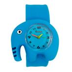Fako® - Kinderhorloge - Slap On Mini - Olifant - Blauw, Verzenden, Nieuw