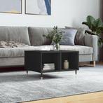 vidaXL Salontafel 60x50x36,5 cm bewerkt hout zwart, 50 tot 100 cm, Verzenden, Nieuw, 50 tot 100 cm