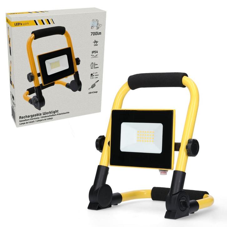 LEDs Work Bouwlamp 700 - Inklapbaar & Draaibaar - Stof- en, Huis en Inrichting, Lampen | Overige, Nieuw, Verzenden