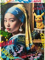 Koen Betjes (1992) - Meisje met de Parel x Pikachu - hand, Antiek en Kunst