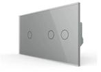 Livolo Touchscreen Schakelaar | Grij | 1+2 | Aan/Uit |, Doe-het-zelf en Verbouw, Ophalen of Verzenden, Nieuw, Schakelaar