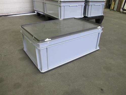 60x40x22 kunststof bak met deksel, grijs, PP, gesloten,, Doe-het-zelf en Verbouw, Kratten en Dozen, 50 tot 75 cm, Gebruikt, Bak of Kist
