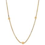 Gouden bolletjes collier venetiaan 60 cm 18 krt, Ophalen of Verzenden, Nieuw