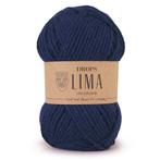 DROPS Lima Uni Colour - 9016 marineblauw - Wol Garen, Ophalen of Verzenden, Nieuw
