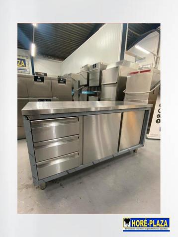 Horeca Werktafel RVS 1600 x 700 mm | 3 lades + 2 deuren DEMO beschikbaar voor biedingen
