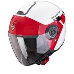 Scorpion Exo-City II Mall Wit-Rood Jet Helm, Motoren, Kleding | Motorhelmen, XS, Jethelm, Nieuw met kaartje, Overige merken