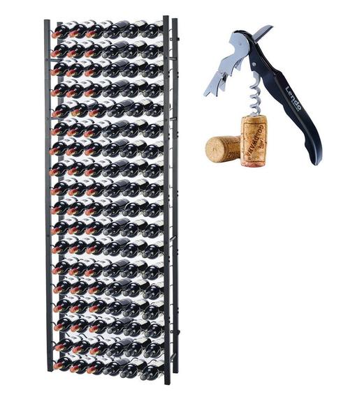 Wijnrek | 108 flessen | 65x20x180cm | Flessenrek | Staal, Huis en Inrichting, Woonaccessoires | Wijnrekken, 75 cm of meer, 25 flessen of meer