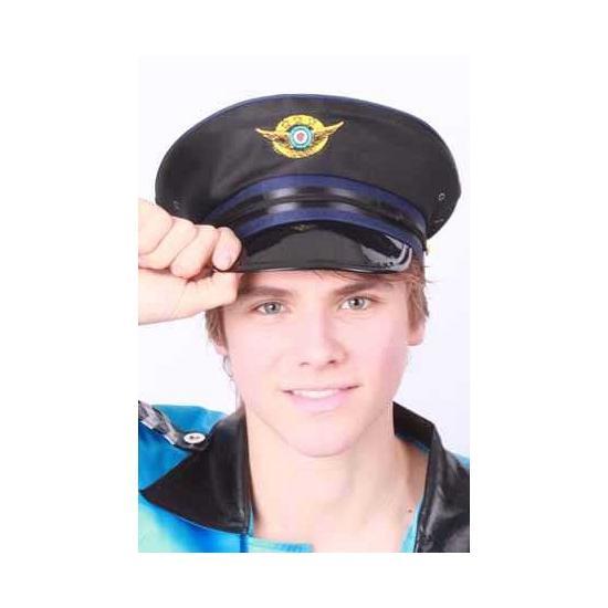 Zwarte piloten pet - Feesthoeden overig, Hobby en Vrije tijd, Feestartikelen, Ophalen of Verzenden