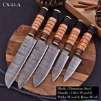 Keukenmes - Chefs knife - Hout, Messing, Vouwstaal van