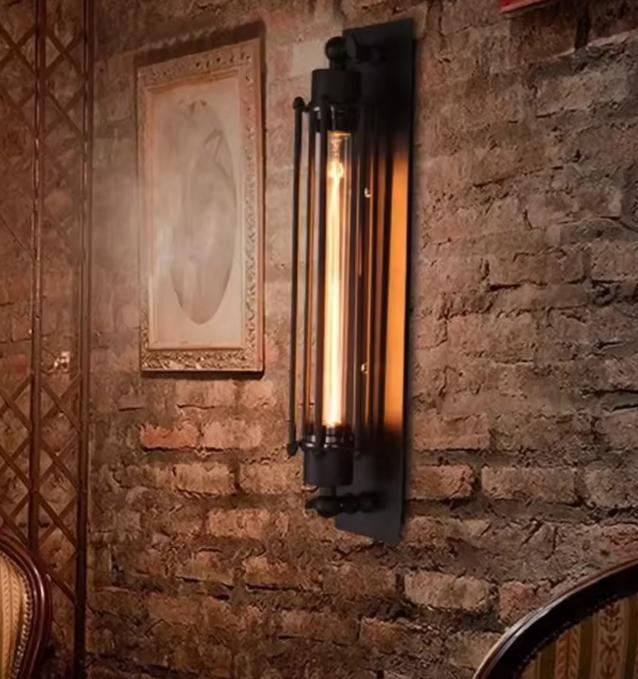 Retro Wandlamp Smeedijzer – Industriële LED Wandkandelaar, Huis en Inrichting, Lampen | Spots, Nieuw, Verzenden