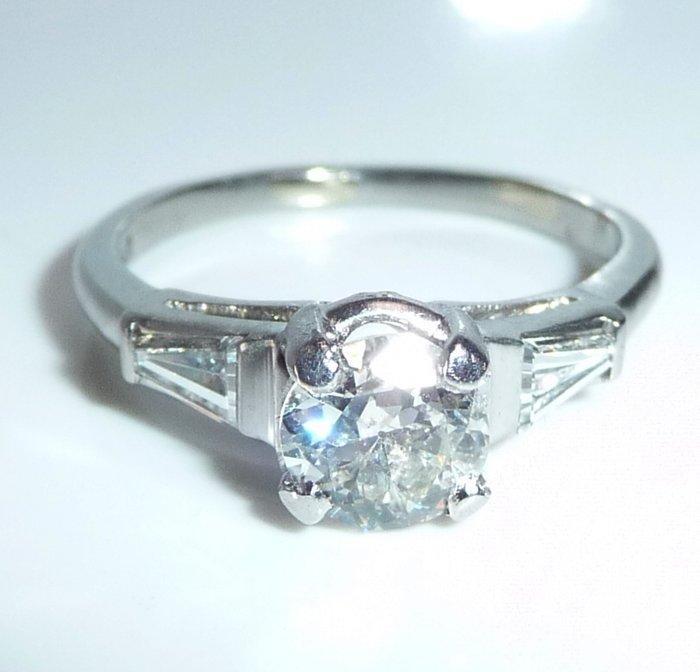Ring Platina - 1.16ct. tw. Diamant (Natuurlijk) - Solitär, Sieraden, Tassen en Uiterlijk, Ringen