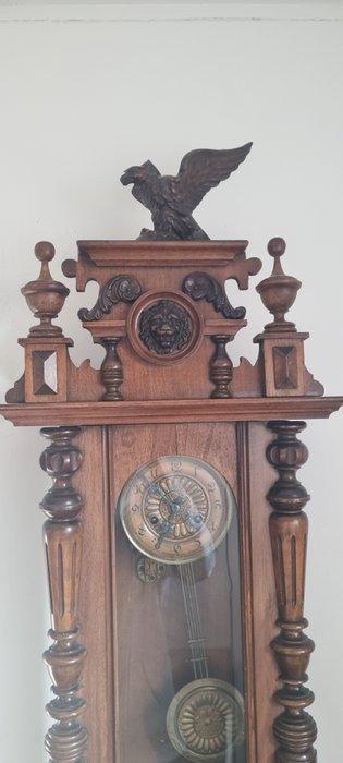 Regulateur, Regulateur wandklok - Hout, Messing - 1905-1915, Antiek en Kunst, Antiek | Klokken
