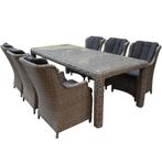 Darwin Bergamo dining tuinset 240x100xH77 cm 7-delig grijs, Ophalen of Verzenden, Nieuw, Wicker