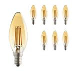 Set van 8 LED kaarslampen E14 | 3-staps dimbaar | 4 watt | 2, Huis en Inrichting, Lampen | Losse lampen, Verzenden, Overige typen