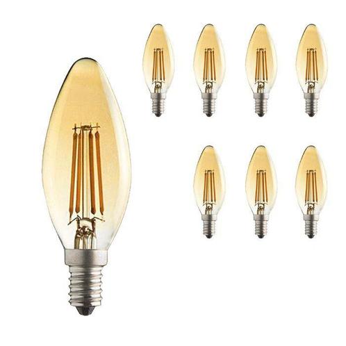 Set van 8 LED kaarslampen E14 | 3-staps dimbaar | 4 watt | 2, Huis en Inrichting, Lampen | Losse lampen, Overige typen, Nieuw