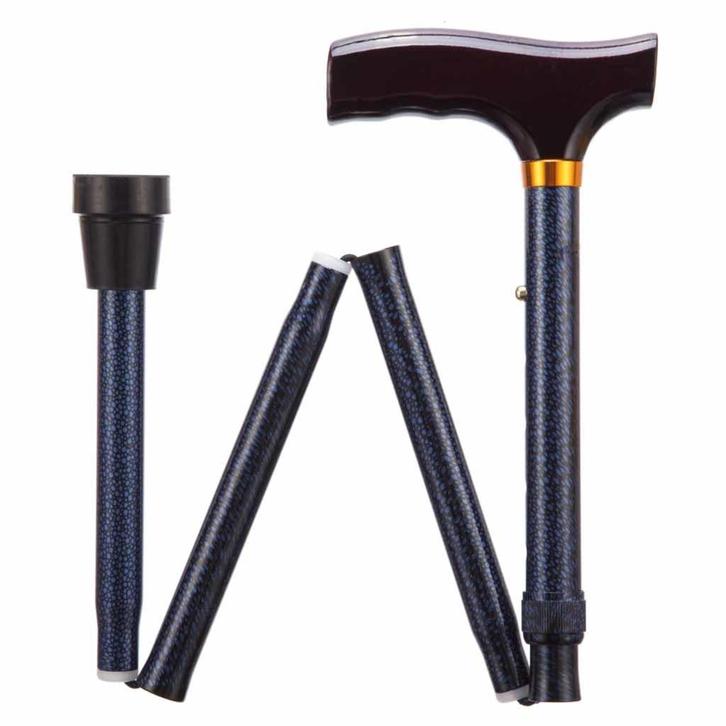 Opvouwbare wandelstok - Blue Ice (Wandelstokken, Mobiliteit), Diversen, Braces, Nieuw, Ophalen of Verzenden