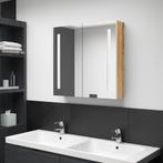 vidaXL Badkamerkast met spiegel en LED 62x14x60 cm wit en, Verzenden, Nieuw