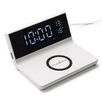 Digitale wekker | Nedis (Draadloze Qi oplader, Display, Wit), Witgoed en Apparatuur, Wekkers, Verzenden, Nieuw