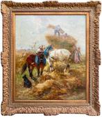 Henry Schouten (1857-1927) Attrib.to - NO RP - Loving horses, Antiek en Kunst, Kunst | Schilderijen | Klassiek