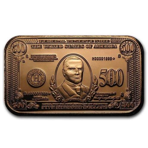 Verenigde Staten. 100 x 1 oz $500 US William McKinley, Postzegels en Munten, Edelmetalen en Baren