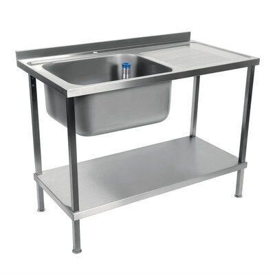 Holmes rvs spoelbak afdruiprek rechts 1000 mm volledig, Zakelijke goederen, Horeca | Keukenapparatuur, Nieuw in verpakking, Verzenden