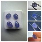 Set van 4 cabochons van Tanzaniet 6,92ct Cabochons- 1.38 g -