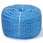 vidaXL Touw gedraaid 8 mm 500 m polypropyleen blauw, Verzenden, Nieuw