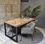 Eettafel Jaxx | Visgraat Hout | 160x90 cm, Huis en Inrichting, Ophalen, Nieuw