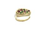 Ring - 9 kt. Geel goud - 0.50ct. tw. Toermalijn - Diamant, Sieraden, Tassen en Uiterlijk, Ringen, Nieuw