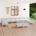 vidaXL 12-delige Loungeset massief grenenhout wit, Verzenden, Nieuw, Loungeset