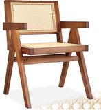 2dekans | tectake® Houten Stoel Lizzy met Armleuning -, Huis en Inrichting, Stoelen, Ophalen of Verzenden, Zo goed als nieuw