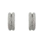 Statement oorbellen - 18 karaat Witgoud Diamant (Natuurlijk)