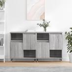 vidaXL Dressoirs 2 st bewerkt hout grijs sonoma eikenkleurig, Huis en Inrichting, Kasten | Dressoirs, Verzenden, Nieuw, Overige houtsoorten