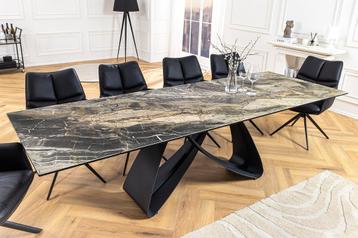 Uitschuifbare eettafel INFINITY 180-260cm taupe keramiek beschikbaar voor biedingen