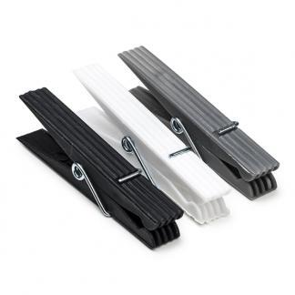 Wasknijpers | 24 stuks (Kunststof, Wit/Zwart/Grijs), Tuin en Terras, Droogmolens en Wasrekken, Nieuw, Verzenden