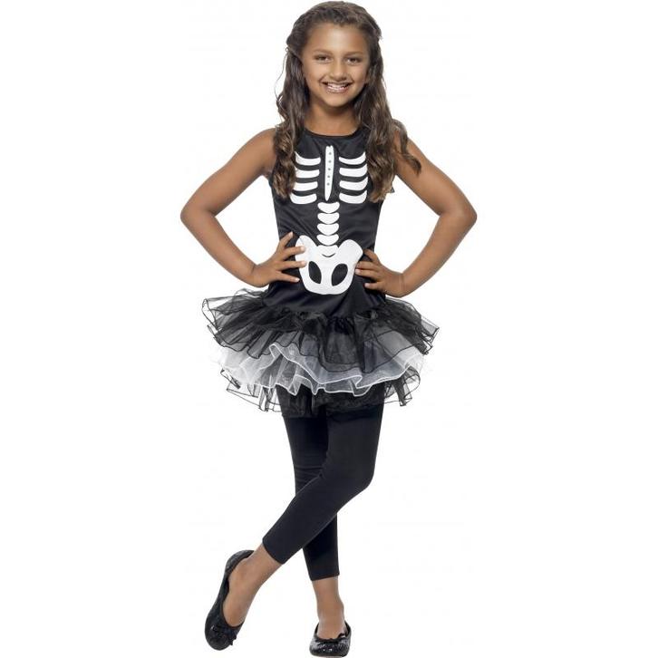 Skelet jurk met tutu voor meisjes - Halloween kleding overig, Kinderen en Baby's, Carnavalskleding en Verkleedspullen, Ophalen of Verzenden