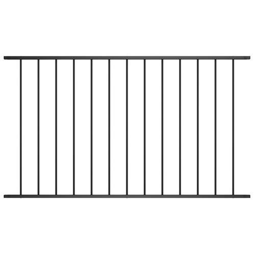 vidaXL Hekpaneel 1,7x1,25 m gepoedercoat staal zwart, Tuin en Terras, Schuttingen, Nieuw, IJzer, 1 tot 2 meter, Verzenden