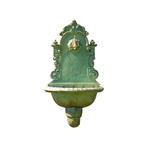 Forse wandfontein – 75 cm – gietijzer – groen met bruin, Tuin en Terras, Waterpartijen en Fonteinen, Ophalen of Verzenden, Nieuw