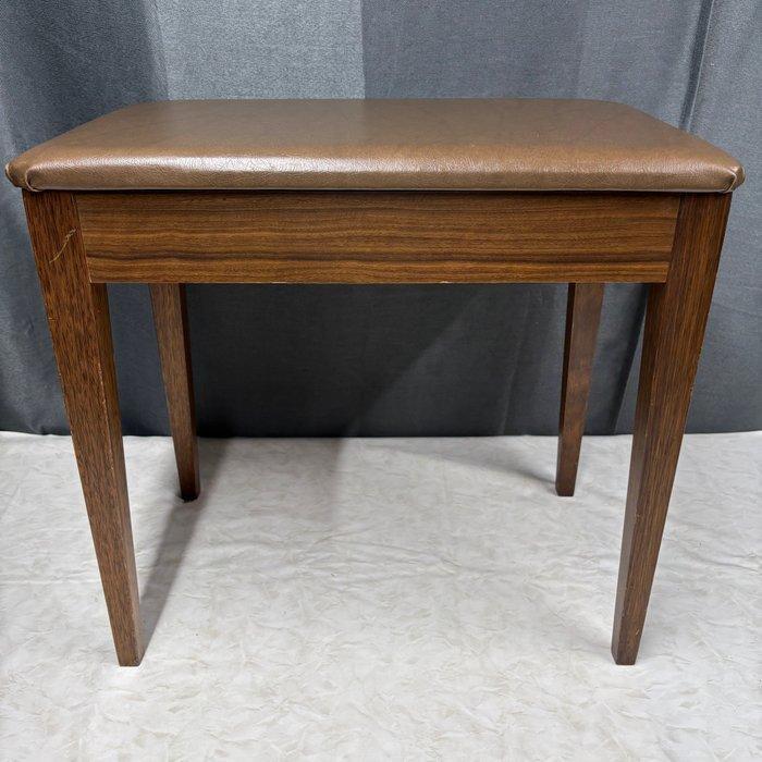 Bank - Hout, Leder - Pianobank - Opbergruimte, Antiek en Kunst, Curiosa en Brocante