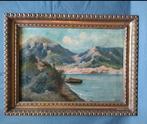 Scuola italiana (XIX), firmato - Scorcio di laghetto, Antiek en Kunst