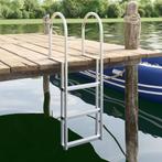 vidaXL Dock ladder Zilver 45 x 11.5 x 134 cm Aluminium, Watersport en Boten, Verzenden, Nieuw