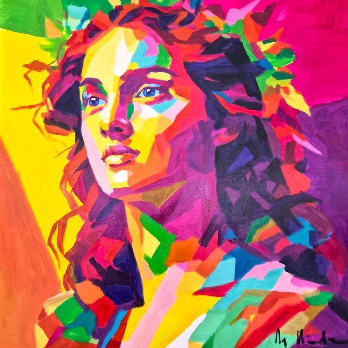 DR HIDE - (100% handpainted !) Venus Born, Antiek en Kunst, Kunst | Schilderijen | Modern