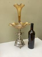 Tafelmiddenstuk - Victoriaanse epergne - Glas, Verzilverd, Antiek en Kunst, Curiosa en Brocante